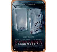 Zuhhgii Póster de película "A Good Marriage", póster de película vintage, letrero de estaño, decoración de pared, póster musical, bar, pub, cafetería, cocina, baño, karaoke, retro, letrero de metal