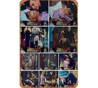 Zuhhgii Póster de película de Drácula Has Risen From The Grave - Cartel retro de estaño para cafetería, restaurante, hogar, club, restaurante, hombre, cueva, regalo, vintage, 12 x 8 pulgadas.