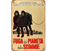 Zuhhgii Póster de película de Escape From the Planet of the Apes, letrero de lata retro de película para cafetería, restaurante, hogar, club, restaurante, cueva, regalo, vintage, metal, 12 x 8