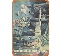 Zuhhgii Póster de película del Museo Nacional del Aire y el Espacio, letrero retro de estaño para cafetería, restaurante, hogar, club, restaurante, cueva, hombre, regalo, vintage, 12 x 8 pulgadas.