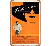 Zuhhgii Póster de película Fedora retro, letrero de estaño para cafetería, restaurante, hogar, club, restaurante, cueva, regalo, vintage, metal, 12 x 8 pulgadas.
