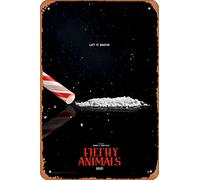 Zuhhgii Póster de película Filthy Animals (James T North IV, Raymond J. Barry) Cartel de estaño para cine o cine de 8 x 12 pulgadas, letrero de metal de música vintage para decoración del hogar, bar