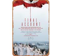 Zuhhgii Póster de película Final Account (documental, Holocausto), cartel de estaño, cine y cine de 20,3 x 30,5 cm, letrero de metal vintage para decoración del hogar, bar, pub, regalo