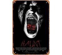 Zuhhgii Póster de película Haunt, póster de película vintage, letrero de estaño, decoración de pared de película clásica, póster musical, bar, pub, cafetería, cocina, baño, karaoke, retro, arte de