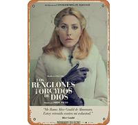 Zuhhgii Póster de película Los Renglones Torcidos De Dios (Barbara Lennie, Alice Gould), letrero de estaño, cine y cine, 8 x 12 pulgadas, letrero de metal vintage para decoración del hogar, bar, pub