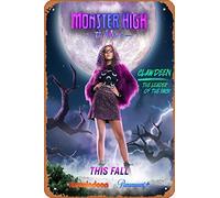 Zuhhgii Póster de película Monster High The Movie (Clawdeen Wolf, Miia Harris), letrero de estaño, cine y cine de 8 x 12 pulgadas, letrero de metal vintage para decoración del hogar, bar, pub, garaje,