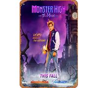 Zuhhgii Póster de película Monster High The Movie (Heath Burns, Justin Derickson), cartel de estaño para cine y cine, 20,3 x 30,5 cm, letrero de metal vintage para decoración del hogar, bar, pub