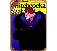 Zuhhgii Póster de película polaca de Frenzy, Hitchcock, póster retro de estaño de 8 x 12 pulgadas, póster de película de arte clásico de televisión, pósteres musicales, tienda de karaoke, pubs, club