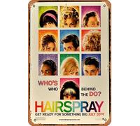Zuhhgii Póster de película retro con spray para el cabello, letrero de lata para cafetería, restaurante, hogar, club, restaurante, cueva, regalo, vintage, metal, 12 x 8 pulgadas.