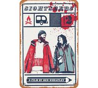 Zuhhgii Póster de película retro de hojalata de turistas, póster de película clásica de televisión, póster de cueva de hombre, decoración de pared de 8 x 12 pulgadas.