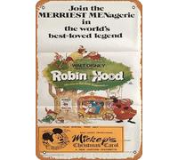 Zuhhgii Póster de película retro de Robin Hood 1983, cartel vintage de película antigua, cartel de metal, letrero de TV, bar, regalo, karaoke, club de música, restaurante, cueva, hombre, decoración de