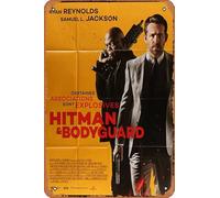 Zuhhgii Póster de película The Hitman's Bodyguard, letrero de lata retro de película para cafetería, restaurante, hogar, club, restaurante, cueva, regalo, vintage, metal, 12 x 8 pulgadas.