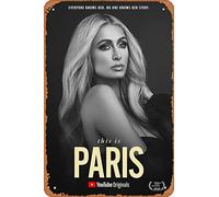 Zuhhgii Póster de película This Is Paris (Paris Hilton, Youtube Originals) de la película, cine, cine, teatro, 8 x 12 pulgadas, letrero de metal vintage para decoración del hogar, bar, pub, garaje