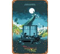 Zuhhgii Póster de película vintage con texto en inglés "A Wrinkle in Time", letrero de metal retro para decoración de pared, bar, pub, cafetería, cocina, baño, karaoke, 8 x 12 pulgadas.