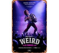 Zuhhgii Póster de película Weird The Al Yankovic Story (Daniel Radcliffe, Evan Rachel Wood), cartel de hojalata de película, cine, teatro, vintage, letrero de metal para el hogar, bar, pub, garaje,