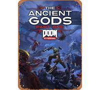 Zuhhgii Póster de The Ancient Gods Logo Doom, póster de juego de rol, anime, art deco, letrero de estaño, 8 x 12 pulgadas