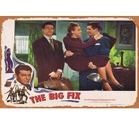 Zuhhgii Póster retro clásico de la película The Big Fix Original Lobby Card 8 Sheila Ryan GAMBLING James Brown Vintage Metal Tin Sign Old TV Film Poster Gift Karaoke Bar Pub Club Placas decorativas de