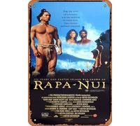 Zuhhgii Póster retro de la película RAPA NUI original Daybill Jason Scott Lee, póster de películas de Isla de Pascua, cartel de hojalata de 8 x 12 pulgadas, póster clásico de película y televisión