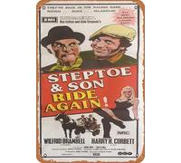 Zuhhgii Póster retro de película Steptoe & Son Ride Again 1973, cartel de estaño, clásico de película antigua, cartel de metal, letrero de TV, bar, regalo, karaoke, club de música, restaurante, cueva