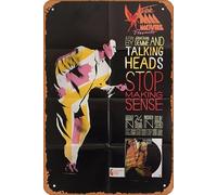 Zuhhgii Póster retro de película Stop Making Sense 1984, letrero de estaño, clásico de película antigua, letrero de metal, letrero de TV, bar, regalo, karaoke, club de música, restaurante, cueva de