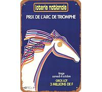 Zuhhgii PRIX DE L'ARC DE TRIOMPHE - Póster de película retro de estaño, letrero de estaño para cafetería, restaurante, hogar, club, restaurante, hombre, cueva, regalo, vintage, 12 x 8 pulgadas.