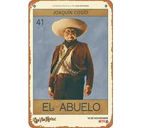 Zuhhgii Que Viva Mexico (Joaquin Cosio, El Abuelo) Póster de la película, cartel de estaño, cine y cine de 20 x 30 cm, letrero de metal vintage para decoración del hogar, bar, pub, garaje, regalos