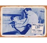 Zuhhgii Retro Classic King of the Congo - Tarjeta de vestíbulo original 2 capítulo 3 Columbia Serial Buster Crabbe Cartel de estaño Decoración de pared Vintage Film TV Letreros metálicos para regalo