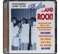 Zuhhgii Rhythm And Rock: 50s Doo-Wop & Rock N Roll From Rhythm Records, The Don Barksdale Masters Volume 1 Letreros de metal vintage música rock decoración de pared hombre cueva letrero de lata