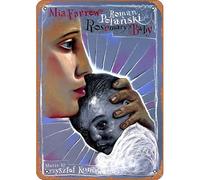 Zuhhgii Rosemary's Baby, póster polaco de la serie de películas retro vintage de hojalata de 8 x 12 pulgadas, carteles clásicos de televisión para garaje, bar, cine, sala de estar, dormitorio, placa