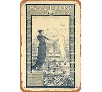 Zuhhgii Salon Rose Croix, Maitres de l'Affiche" Placa 74 Póster de película retro Cartel de estaño para cafetería, restaurante, hogar, club, restaurante, hombre, cueva, regalo, vintage, letrero de
