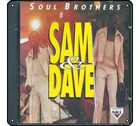 Zuhhgii Sam & Dave - Soul Brothers - Letreros de metal vintage con música rock para decoración de pared de cueva de hombre, letrero de lata para gimnasio, piscina, bar, baño, garaje, pub, póster