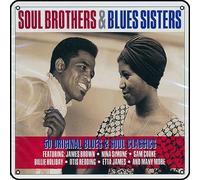 Zuhhgii Soul Brothers & Blues Sisters - Letreros de metal vintage con música rock para decoración de pared, cueva de hombre, letrero de lata para gimnasio, piscina, bar, baño, garaje, pub, póster
