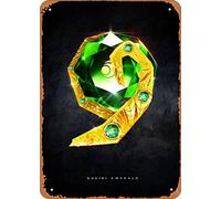 Zuhhgii The Classic Arcade - Póster de metal con texto en inglés "My rendition of a realistic Kokiri Emerald from the For ... Video Game Inspired Wall Art Decor - Letrero de lata de 8 x 12 pulgadas