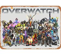 Zuhhgii The Classic Arcade Video Game Poster Metal Tin Sign Overwatch Ensemble Popular Characters Part 2 Wall Art Decor Tin Sign - 8 x 12 pulgadas
