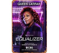 Zuhhgii The Equalizer (Queen Latifah, Robyn Mccall) - Cartel de metal vintage para decoración del hogar, bar, pub, garaje, 8 x 12 pulgadas