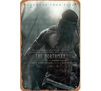 Zuhhgii The Northman (Alexander Skarsgard, Nicole Kidman) - Cartel de película de estaño, cine y cine, 8 x 12 pulgadas, letrero de metal vintage para decoración del hogar, bar, pub, garaje, regalos