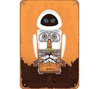 Zuhhgii WALL·E - Cartel de película vintage de estaño, decoración de pared de película clásica, póster musical, bar, pub, cafetería, cocina, baño, karaoke, arte retro de metal, arte de 8 x 12 pulgadas