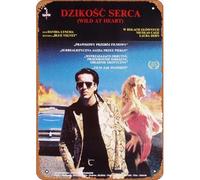 Zuhhgii Wild At Heart - Póster de película polaca de David Lynch, cartel retro de estaño de 8 x 12 pulgadas, póster de cine clásico de televisión, carteles musicales, tienda de karaoke, pubs, club