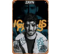 Zuhhgii Zayn Malik Icarus Falls - Póster retro de metal, divertido letrero vintage de estaño, decoración de pared, póster para música, cafetería, bar, restaurante, supermercado, tienda, película