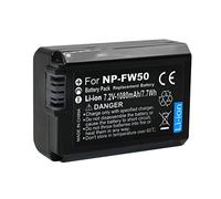 ZUIRUNDA Batería de ion de litio para Sony NP-FW50, Alpha 5000, 5100, 6000, 6100, 6300, 6400, 6500, NEX 3 5 6 7, Alpha 7, 7II, 7R, 7RII, 7S, II, III, A33, A35, A37, A5, A5, 7, A5, 7, 7, 7, 7, RII, II,
