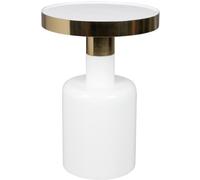 Zuiver Mesa auxiliar de acero esmaltado blanca