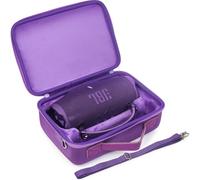 ZUJFPL Funda rígida para altavoz Bluetooth JBL Charge 6, funda de viaje impermeable con correa de hombro ajustable, protección duradera para uso en movimiento (morado)