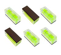 ZUJHPYMI 6 niveles magnéticos de burbuja pequeña de 10 x 10 x 29 mm, mini cuadrados, herramientas de nivelación de burbuja
