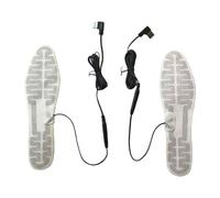 ZUJIABAO 1 par de cómodas plantillas térmicas USB unisex eléctricas para invierno, deportes al aire libre, plantillas térmicas duraderas unisex para calentar los pies