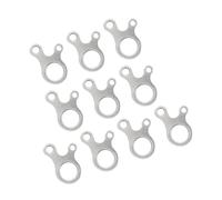 ZUJIABAO 10 tensores de cuerda de aleación de aluminio, tensores de cordón de 3 agujeros, herramienta de anudado, accesorios de tienda de campaña, herramienta de hebilla de longitud ajustable