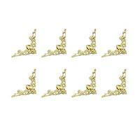 ZUJIABAO 8 protectores de esquina de metal para libros para belleza y durabilidad, aplicación sencilla y rápida, adecuados para estudiantes, profesores, esquinas de libros de metal, S, como se