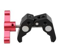 ZUJIABAO Abrazadera multifuncional de alta resistencia para cangrejos de 1/10.2 cm-20 y 3/20.3 cm-16, adaptador de rosca de tornillo para fotografía de cámara, abrazadera de agarre de aluminio ligero