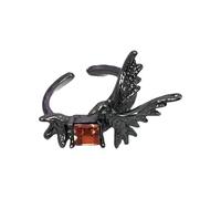 ZUJIABAO Anillos de cuervo de estilo alternativo, joyería romántica oscura, unisex, diseño hipoalergénico, aleación para él, anillos de cuervo negro, moda alternativa