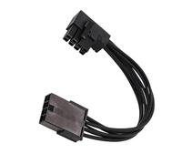 ZUJIABAO Cable de alimentación en forma de L para tarjeta gráfica de 8 pines en ángulo de 90 o 180 grados para carcasa de PC, asegurando una fuente de alimentación estable a las GPU, extensión de GPU