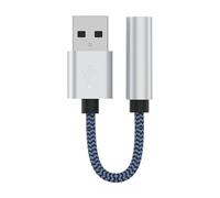 ZUJIABAO Cable de extensión USB a 3,5 mm macho a hembra, tarjeta de sonido portátil para auriculares, mejora la salida de sonido USB a adaptador